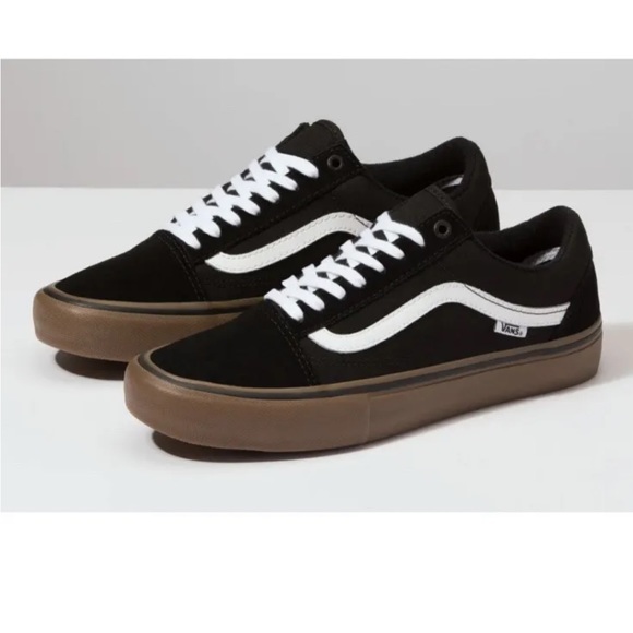 Vans Skate Old Skool Pro Suede Skateboard Shoes Black/Gum - M 6.5 - W 8 - Picture 5 of 8